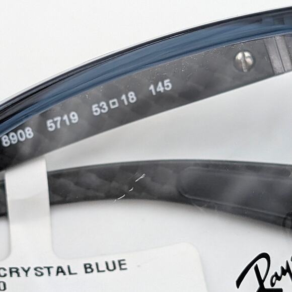 Ray Ban ORX8908 Crystal Blue 5719 53 Unisex Rectangle Eyeglasses - Picture 5 of 8